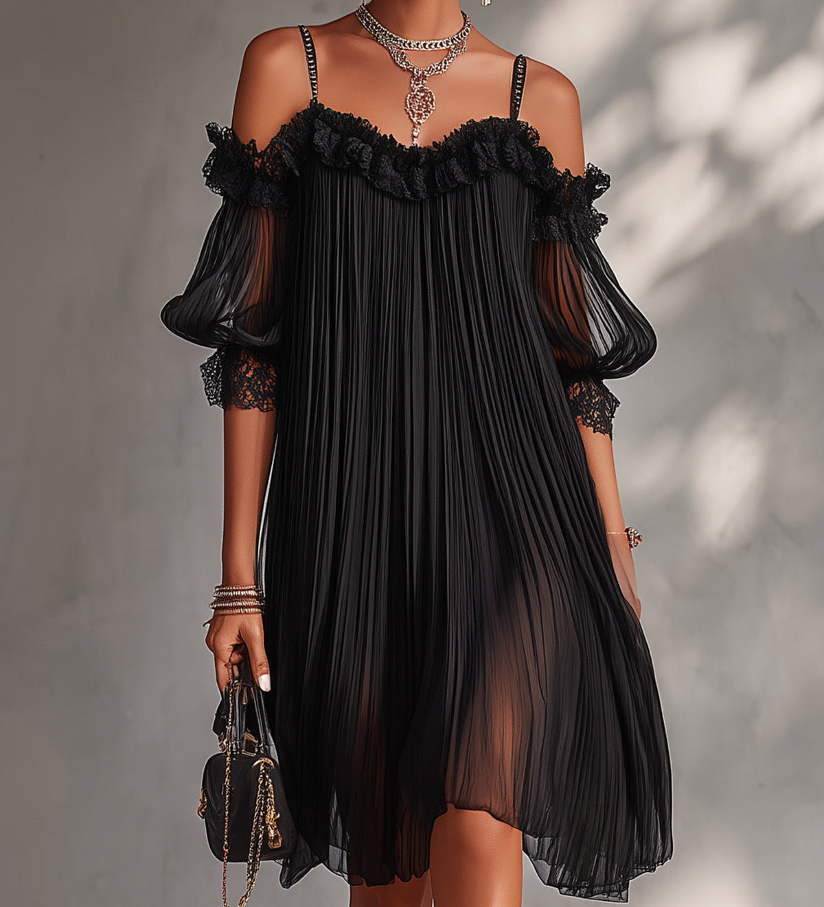 Margaret | Vestido negro de encaje
