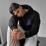Sudadera oversize con capucha EX Part II – Negro y morado