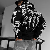 Sudadera oversize con capucha Mafia Tribal – Negro