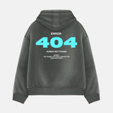 Sudadera oversize con capucha 404 – Antracita
