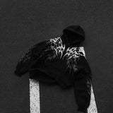 Sudadera oversize con capucha Tribal – Negro