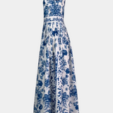 Vestido A-Line Estampado Floral con Cuello Solapa