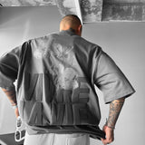 Camiseta oversize Vivre la Vie – Antracita y negro