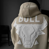 Sudadera oversize con capucha Bull – Arena clara