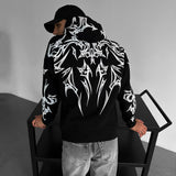 Sudadera oversize con capucha Mafia Tribal – Negro