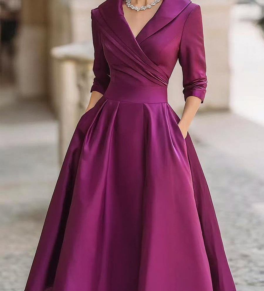 AliceLeon™ | Vestido midi de satén