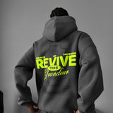 Sudadera oversize con capucha Revive – Antracita
