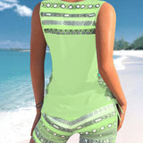 Marcia | Tankini con estampado geométrico