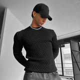 Jersey texturizado de corte ajustado – Negro
