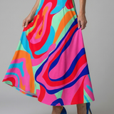 Vestido Midi Floral con Escote Cruzado y Manga Tres Cuartos