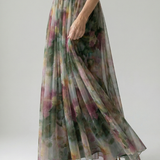 Vestido Maxi Cruzado con Degradado de Color y Tirantes Finos
