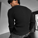 Jersey texturizado de corte ajustado – Negro