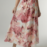 Vestido Midi Halter con Cintura Fruncida
