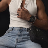Camiseta de tirantes con botones de corte ajustado – Blanco