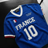 Camiseta oversize de punto Francia – Azul intenso