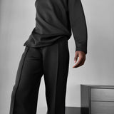 Pantalón de tejido técnico de corte holgado – Negro