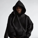 Sudadera básica oversize con capucha – Negro