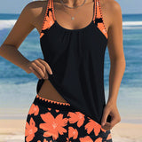Mariana | Tankini sin mangas con escote en U