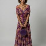 Vestido Midi Off-Shoulder con Escote Drapeado