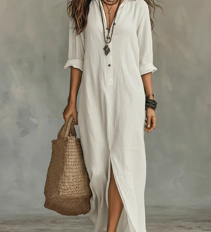 Céline | Vestido maxi holgado con botones
