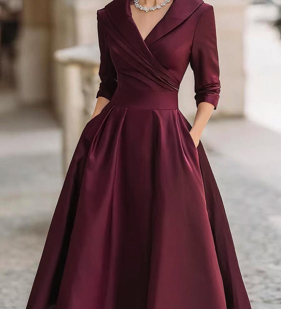 AliceLeon™ | Vestido midi de satén