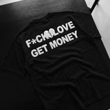 Camiseta oversize Get Money – Negro
