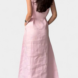 Vestido Suave sin Mangas con Lazo Ajustable