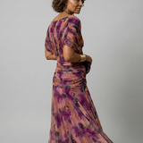 Vestido Midi Off-Shoulder con Escote Drapeado