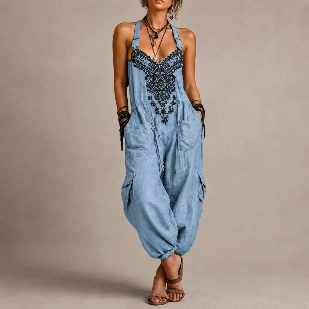 Astrid | Mono fluido con bordado bohemio