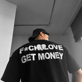 Camiseta oversize Get Money – Negro