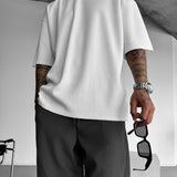 Camiseta oversize de pana – Blanco