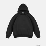 Sudadera básica oversize con capucha – Negro