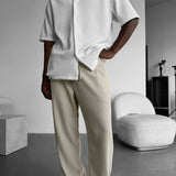 Pantalón de pana de corte holgado – Beige
