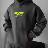 Sudadera oversize con capucha Revive – Antracita