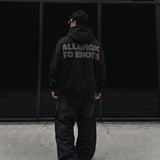 Sudadera oversize con capucha Allergic – Negro