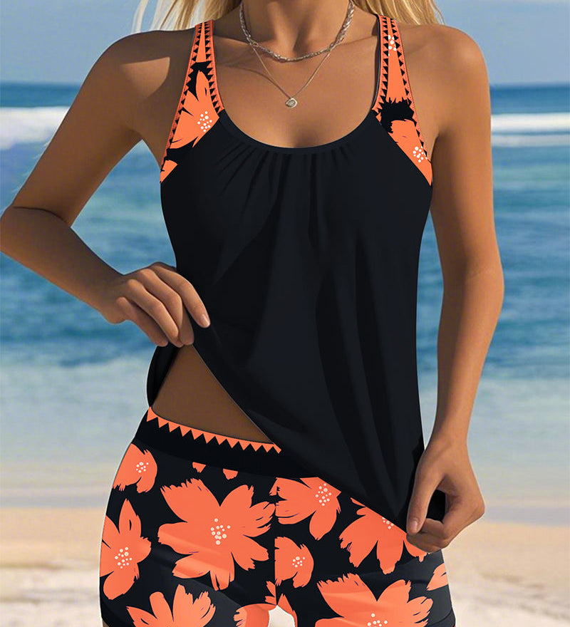 Mariana | Tankini sin mangas con escote en U