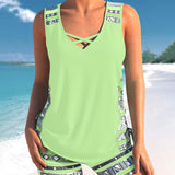 Marcia | Tankini con estampado geométrico