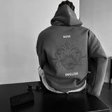 Sudadera oversize con capucha Damask – Antracita