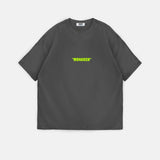 Camiseta oversize Monarch – Antracita y neón