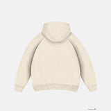 Sudadera básica oversize con capucha – Blanco antiguo