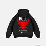 Sudadera oversize con capucha Bull – Negro