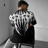 Camiseta oversize Tribal – Negro