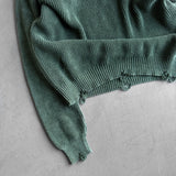 Jersey de punto efecto desgastado y corte holgado – Caqui