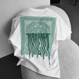 Camiseta oversize Monarch – Crudo y verde