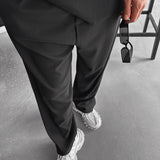 Pantalón de pana de corte holgado – Negro