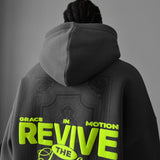 Sudadera oversize con capucha Revive – Antracita