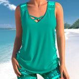 Marcia | Tankini con estampado geométrico