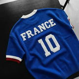 Camiseta oversize de punto Francia – Azul intenso