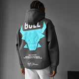 Sudadera oversize con capucha Bull – Gris tornado