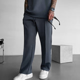 Pantalón de tejido técnico de corte holgado – Antracita
